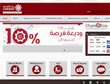 Tablet Screenshot of chambank.com